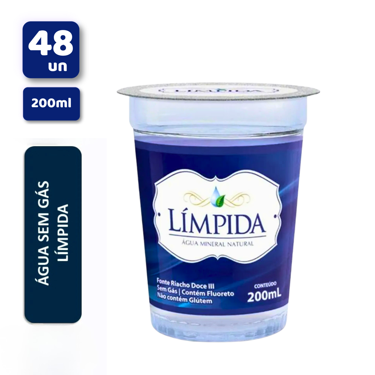 agua limpida copo 200ml